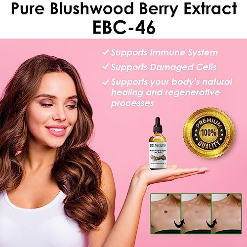 AAM Naturals Blushwood Berry Tincture Dietary Supplement – 60ml EBC-46 Immune Support Supplement for Men and Women – Oral and Topical – Lab Tested and Authenticated