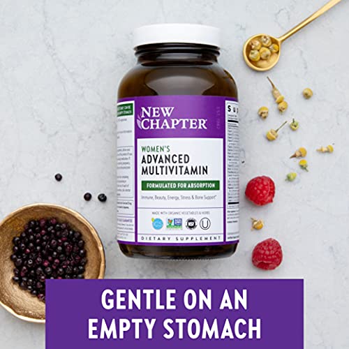 New Chapter Women's Multivitamin, Every Woman, Fermented with Probiotics + Iron + Vitamin D3 + B Vitamins + Organic Non-GMO Ingredients - 72 ct (727783003034)
