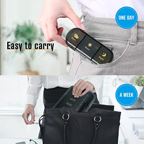 7 Day Pill Organizer 3 Times a Day Travel Weekly Pill Organizer Large Pill Box 7 Day Medicine Organizer Box Pill Case