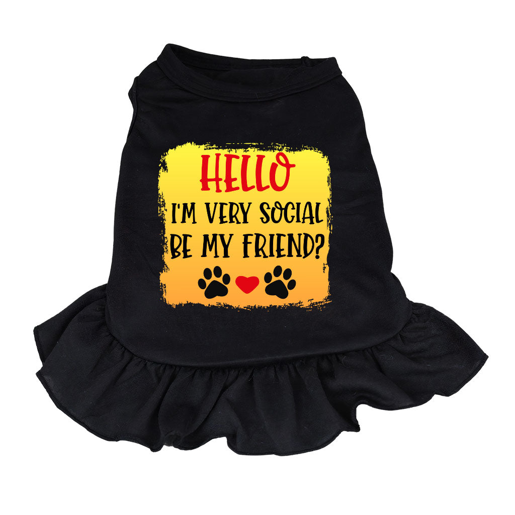 Friend Dog Sundress - Colorful Dog Dress Shirt - Printed Dog Clothing