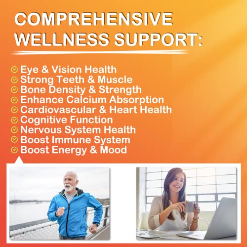 Sugar-Free Vitamin ADK + Vitamin B12 Gummies for Adults - B12 Vitamins 5000mcg 2500mcg, Vitamin A, Vitamin D 10000iu 5000iu, Vitamin D3 K2, C, Zinc for Eye,Bone,Heart,Energy,Mood,Nerve,Immune,120 Days