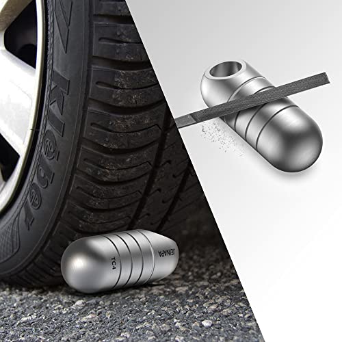 Small Pill Holder Keychain, JEINAPA Titanium Waterproof Mini Portable Pocket Pill Case Travel Pill Container, Nitroglycerin Tiny Metal Pill Box Pill Organizer for Outdoor Camping (Medium, Style 3)