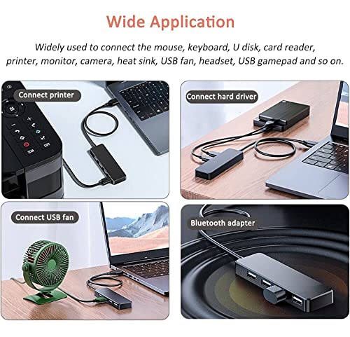 USB 3.0 Hub, VIENON 4-Port USB Hub USB Splitter USB Expander for Laptop, Xbox, Flash Drive, HDD, Console, Printer, Camera,Keyborad, Mouse(Not for Charging)