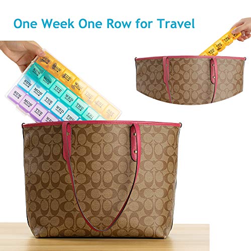 XL Large Monthly Pill Organizer 4 Weeks, 28 Day Pill Organizer Weekly, Big Compartment with Travel Case, 7 Day Pill Dispenser 4 Times a Day, Medicine Organizer Box for Vitamin, Fish Oil