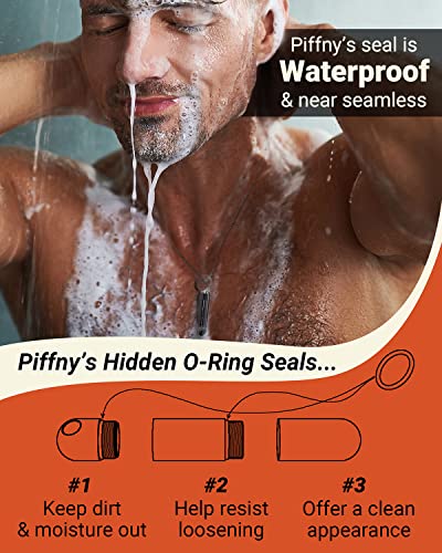 Piffny Titanium Torpedo Adjustable-Length Waterproof Keychain Pill Holder Medicine Fob for Travel and Everyday Assurance - Gunmetal - 1 Pack