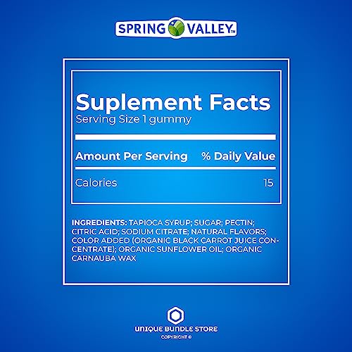 Spring Valley, Apple Cider Vinegar Gummies Non GMO Dietary Supplement, Apple Cider Vinegar 500mg Gummies, 60 Count + 7 Day Pill Organizer Included (Pack of 2)