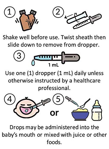 Kiddivit Baby Lactoferrin Liquid Drops - 60 Daily Servings, 2 Fl Oz (60 mL) - Inulin Fortified (Prebiotic, Dietary Fiber) - Sugar Free, Gluten Free, Vegetarian Friendly