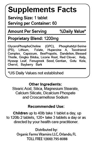 Neuro Care Kids - Brain Health 60 Tablets - Highly Concentrate Supplent - Dietary Supplement