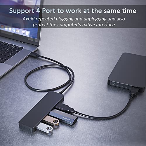 USB 3.0 Hub, VIENON 4-Port USB Hub USB Splitter USB Expander for Laptop, Xbox, Flash Drive, HDD, Console, Printer, Camera,Keyborad, Mouse(Not for Charging)