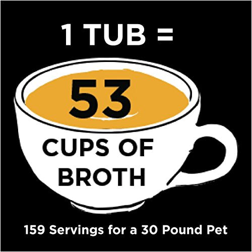 Nature's Diet Pet Bone Broth Protein Powder with Pumpkin, Fish Oil and Turmeric (Chicken, 16 oz = 159 Servings)