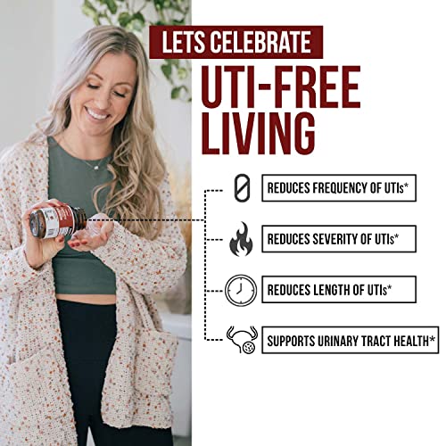 CranEaze®: Cranberry Juice Extract Plus D-Mannose – 36 mg PAC, 100% Soluble PAC - Supports Urinary Tract Health – Most Effective Cranberry Pills for Women, UTI Cranberry Supplement - 60 Capsules