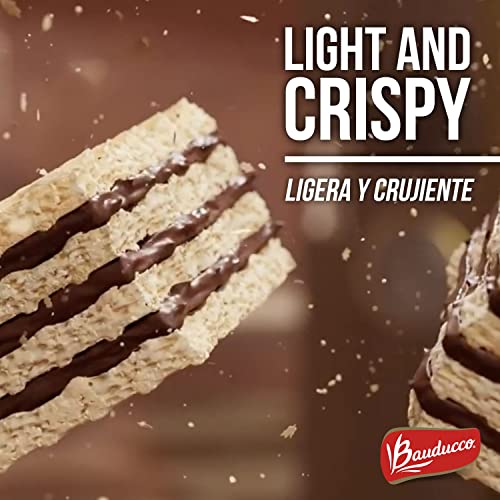 Bauducco Chocolate & Vanilla Wafer Cookies - Convenient Single Serve Wafer Cookies With 3 Layers of Cream - Delicious Sweet Snack on the go or Dessert 28.2oz (Pack of 20)