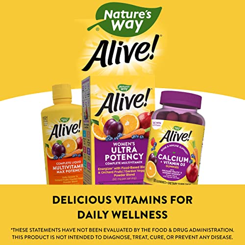 Nature's Way Alive! Women's Ultra Potency Complete Multivitamin, High Potency B-Vitamins for Women, Energy Metabolism*, 60 Tablets