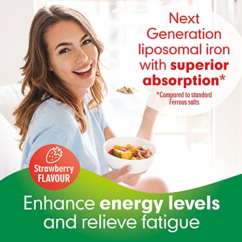 Ferro Lipo-Sachets Liposomal Gel Liquid Iron Supplement - Women & Men Iron Supplement. 30 Pack Gentle Non GMO Liquid Iron Supplements for Energy, Tiredness, Immune Support for Dietary Iron Deficiency