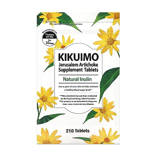 NAFFY KIKUIMO Jerusalem Artichoke Supplement -Inulin, Dietary Fiber, Organic, Made in Japan, 210 Tablets