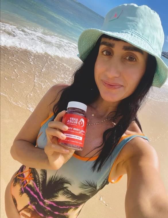 Baby Blues Apple Cider Vinegar Gummies - Vegan, Non-GMO & Gluten-Free, Postpartum Dietary Supplement with Both Vitamin B-6 & B12, 60 Pieces per Bottle