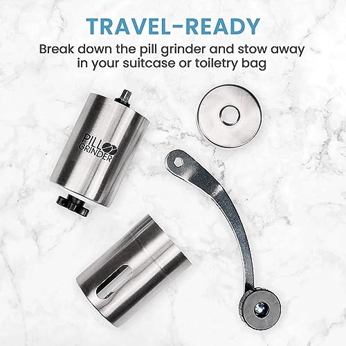 B&C Home Goods Stainless Steel Pill Crusher & Grinder for Kids, Pets