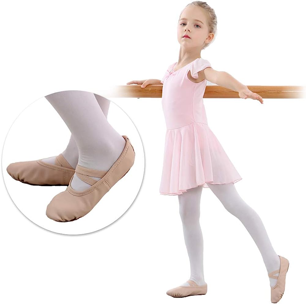 Stelle Ballet Shoes for Girls Toddler Ballet Slippers Soft Leather Boys Dance Shoes for Toddler/Little Kid/Big Kid (Ballet Pink, 11ML)