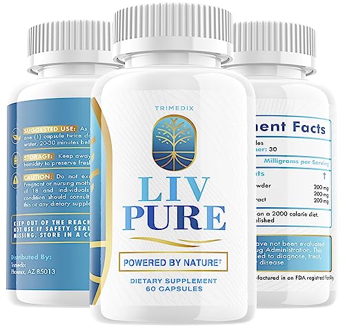 Liv Pure Pills - for 30 Days, LivPure Energy, Liv Pure Dietary Supplement, Liv Pure Liver Detox, LivPure Supplement, LivPure Golden Tea, Liv Pure Bottle