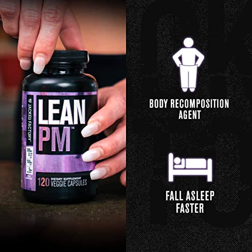 Lean PM Night Time Body Support and Sleep Aid Supplement - Sleep Support and Body Recomposition for Men and Women - 120 Veggie Capsules