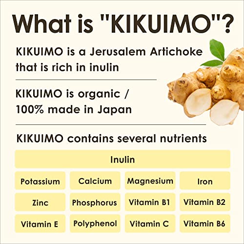 NAFFY KIKUIMO Jerusalem Artichoke Supplement -Inulin, Dietary Fiber, Organic, Made in Japan, 210 Tablets