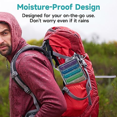 Windtrace Pill Organizer 3 Times a Day, Weekly Pill Organizer 3 Times a Day,Large Pill Box 7 Day,Pill Case with Moisture-Proof Design,Medication Organizer to Hold Vitamins,Supplements,Fish Oil