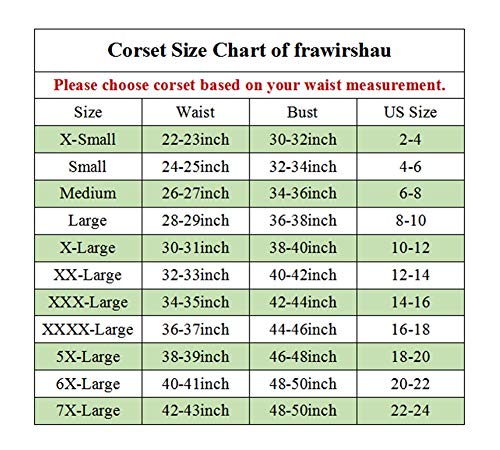 frawirshau Corset Top for Women Renaissance Plus Size Bustiers & Corsets Black Size S