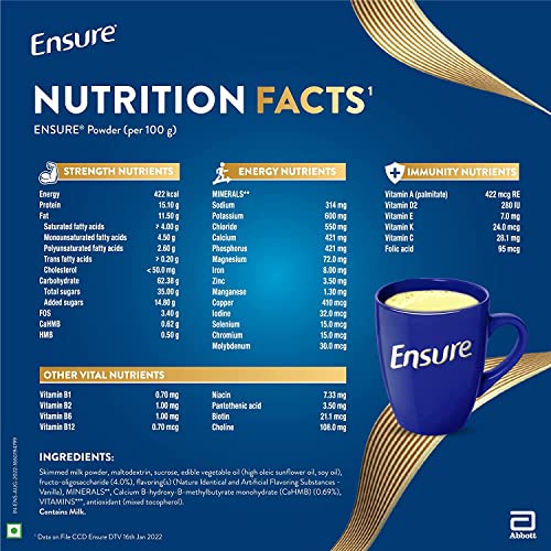 Ensure Complete, Balanced Nutrition Drink for Adults 1kg, Vanilla Flavour