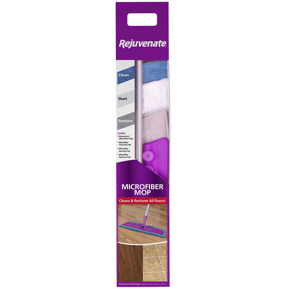 Rejuvenate Microfiber Mop with 3 Reusable Microfiber Pads