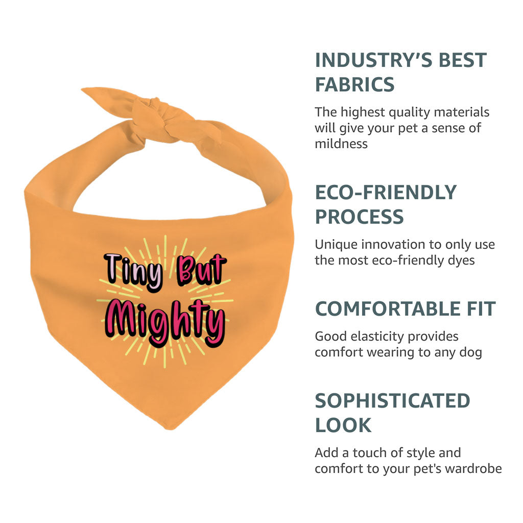 Tiny but Mighty Pet Bandana - Art Dog Bandana - Word Art Pet Scarf