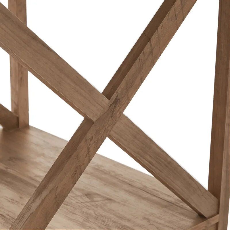 Rustic Square Side Table with Storage