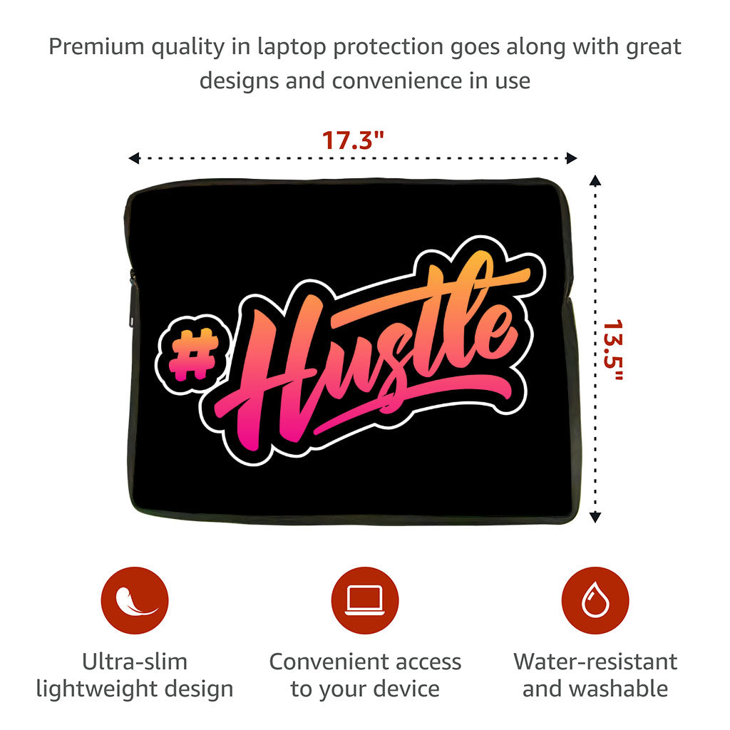Hustle MacBook Air 14" Two-Sided Sleeve - Hashtag Laptop Sleeve - Cool MacBook Sleeve