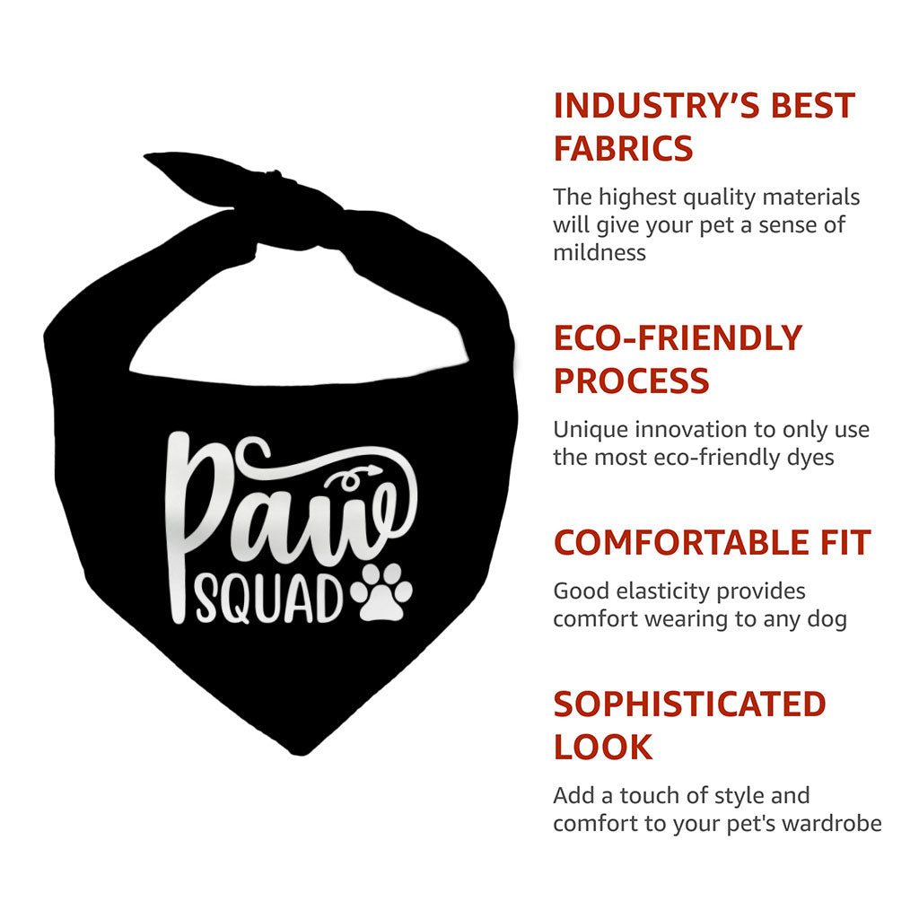 Paw Squad Pet Bandana - Graphic Dog Bandana - Unique Pet Scarf