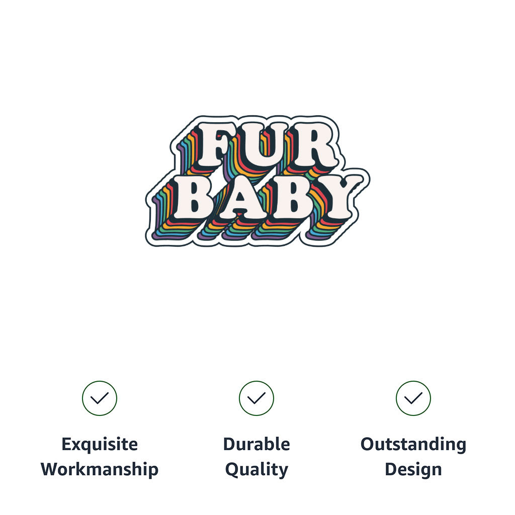 Fur Baby Pet Bandana Collar - Colorful Scarf Collar - Word Art Dog Bandana