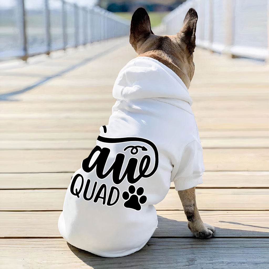 Paw Squad Dog Hoodie - Graphic Dog Coat - Unique Dog Clothing