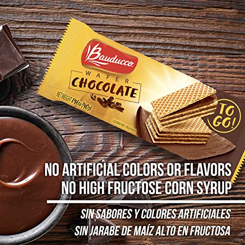 Bauducco Chocolate & Vanilla Wafer Cookies - Convenient Single Serve Wafer Cookies With 3 Layers of Cream - Delicious Sweet Snack on the go or Dessert 28.2oz (Pack of 20)