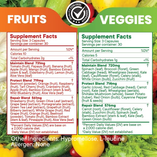 Simply Nature's Promise - Packed with Over 40 Different Fruits & Vegetables - Made with Whole Food Superfoods - Bilberry Extract – 100% Soy Free - 90 Count (Pack of 2)