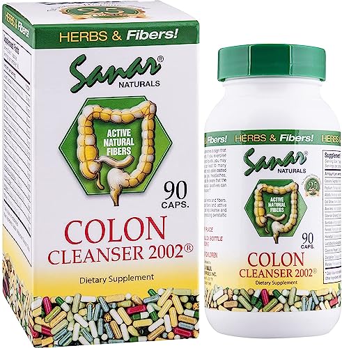 Sanar Naturals Colon Cleanser - Herbal Blend with Probiotics and Fibers - Digestive Health Dietary Fiber Supplement, Gut Cleanse Detox for Women & Men, Contains Cascara Sagrada & Psyllium, 90 Capsules