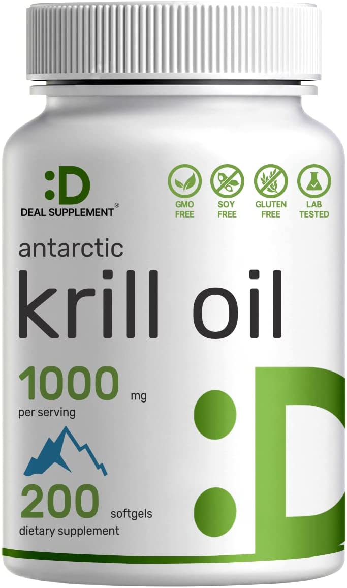 Eagleshine Vitamins Antarctic Krill Oil Supplement 1000mg, 240 Softgels, High Potency | Mercury Free | Rich in Omega-3s, EPA, DHA, Astaxanthin & Phospholipids, Non-GMO, No Gluten