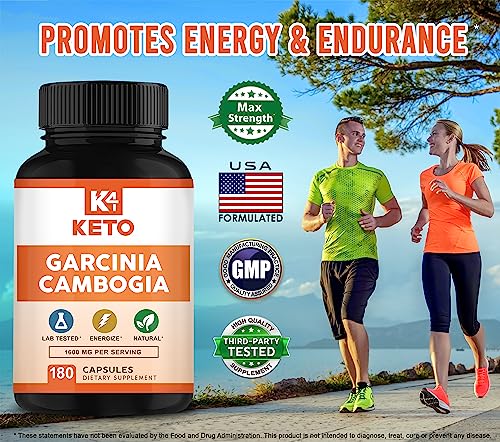 Garcinia Cambogia 1600mg (180 Capsules) - Pure Natural Extract Supplement Pills - Standardized Ultra HCA & Garcinia Cambogia Alternative to Drops, Gummies, Liquid, Tea & Powder