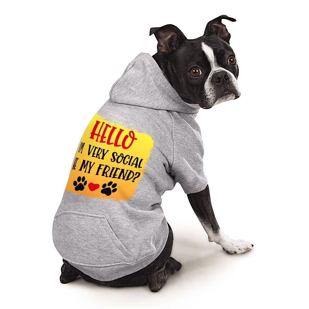 Friend Dog Hoodie with Pocket - Colorful Dog Coat - Printed Dog Clothing