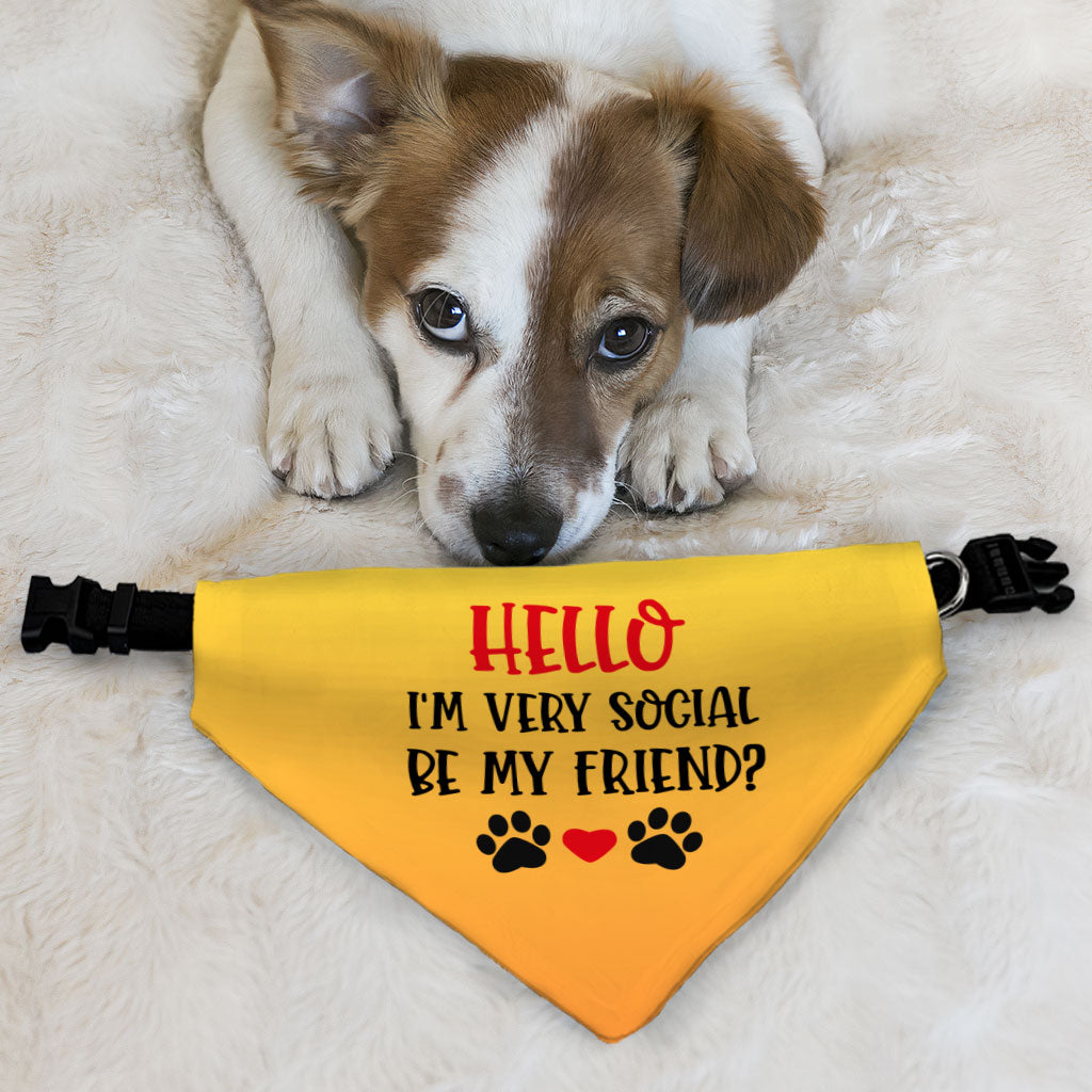 Friend Pet Bandana Collar - Colorful Scarf Collar - Printed Dog Bandana