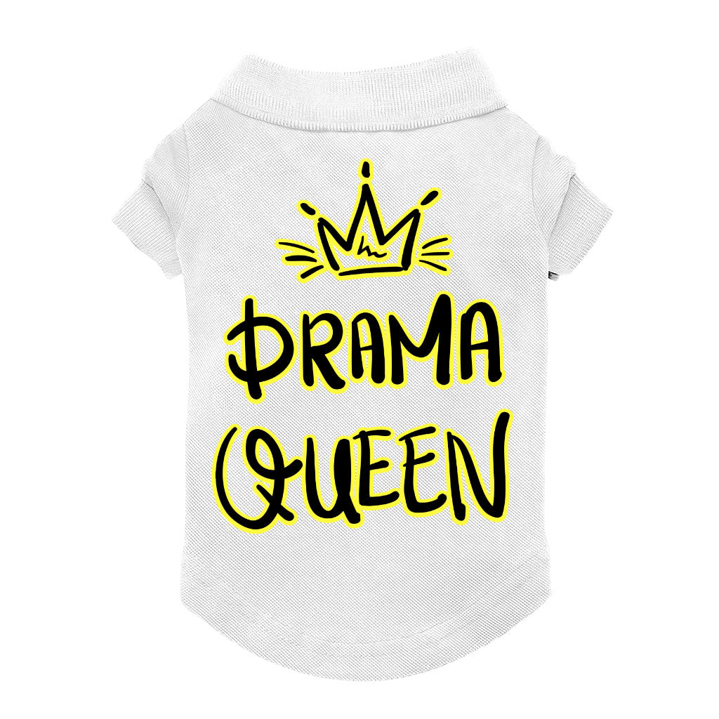 Drama Queen Dog Polo Shirt - Funny Dog T-Shirt - Themed Dog Clothing