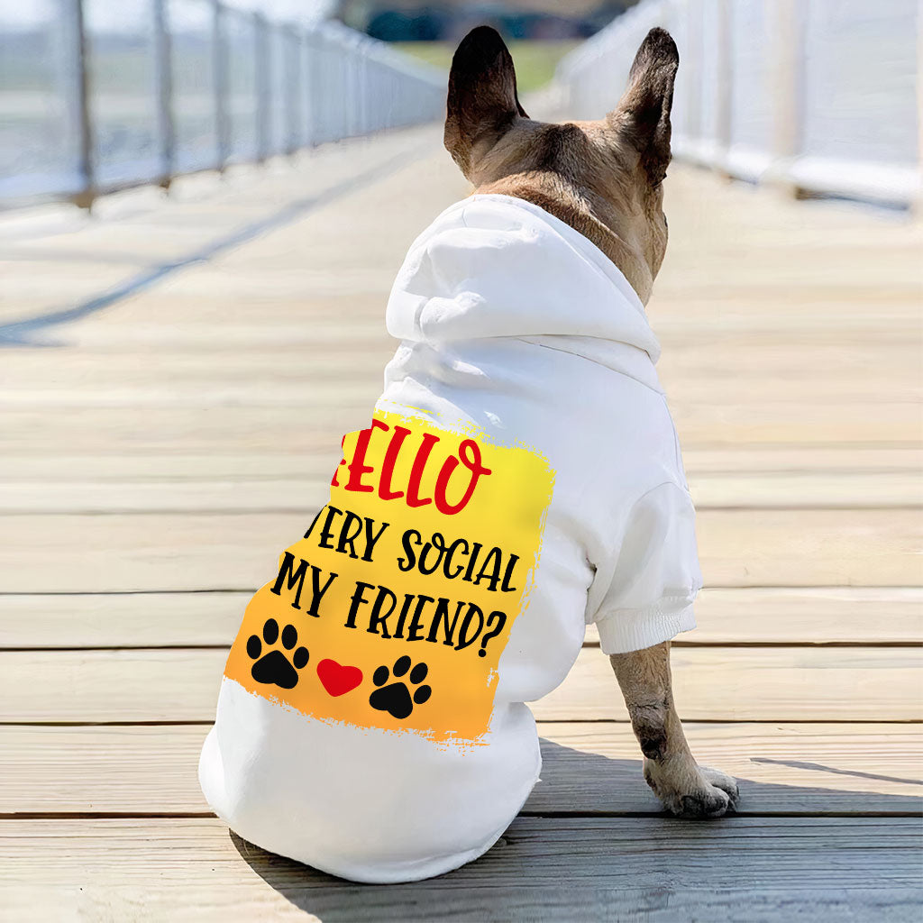 Friend Dog Hoodie - Colorful Dog Coat - Printed Dog Clothing