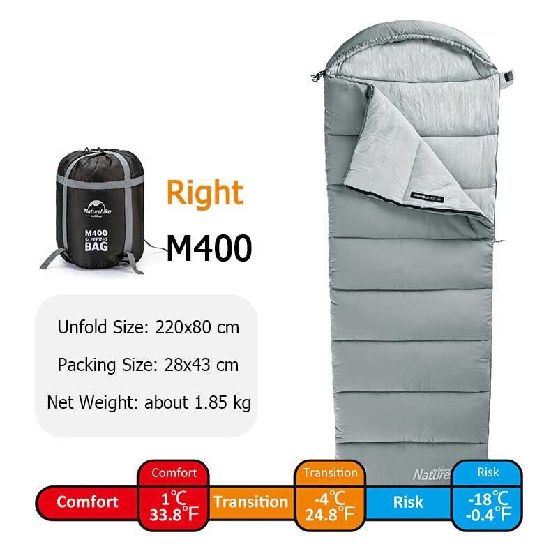 Lightweight & Warm Envelope Sleeping Bag for Spring & Autumn Camping
