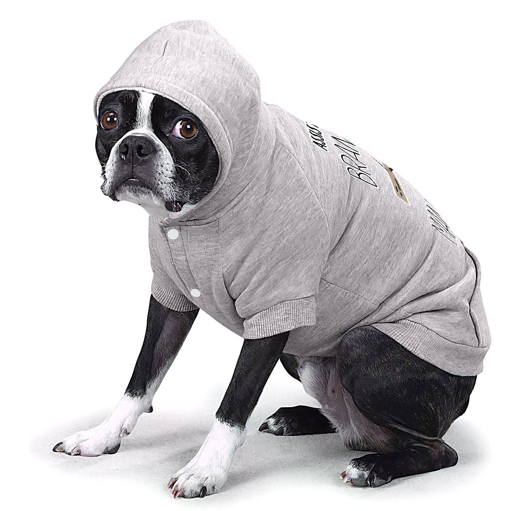 Assistant Branch Manager Dog Hoodie with Pocket - Minimalist Dog Coat - Print Dog Clothing