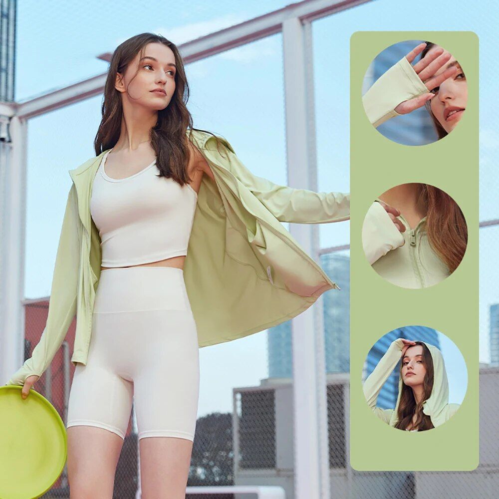 Versatile Long Sleeve Hooded Sport Top for Women