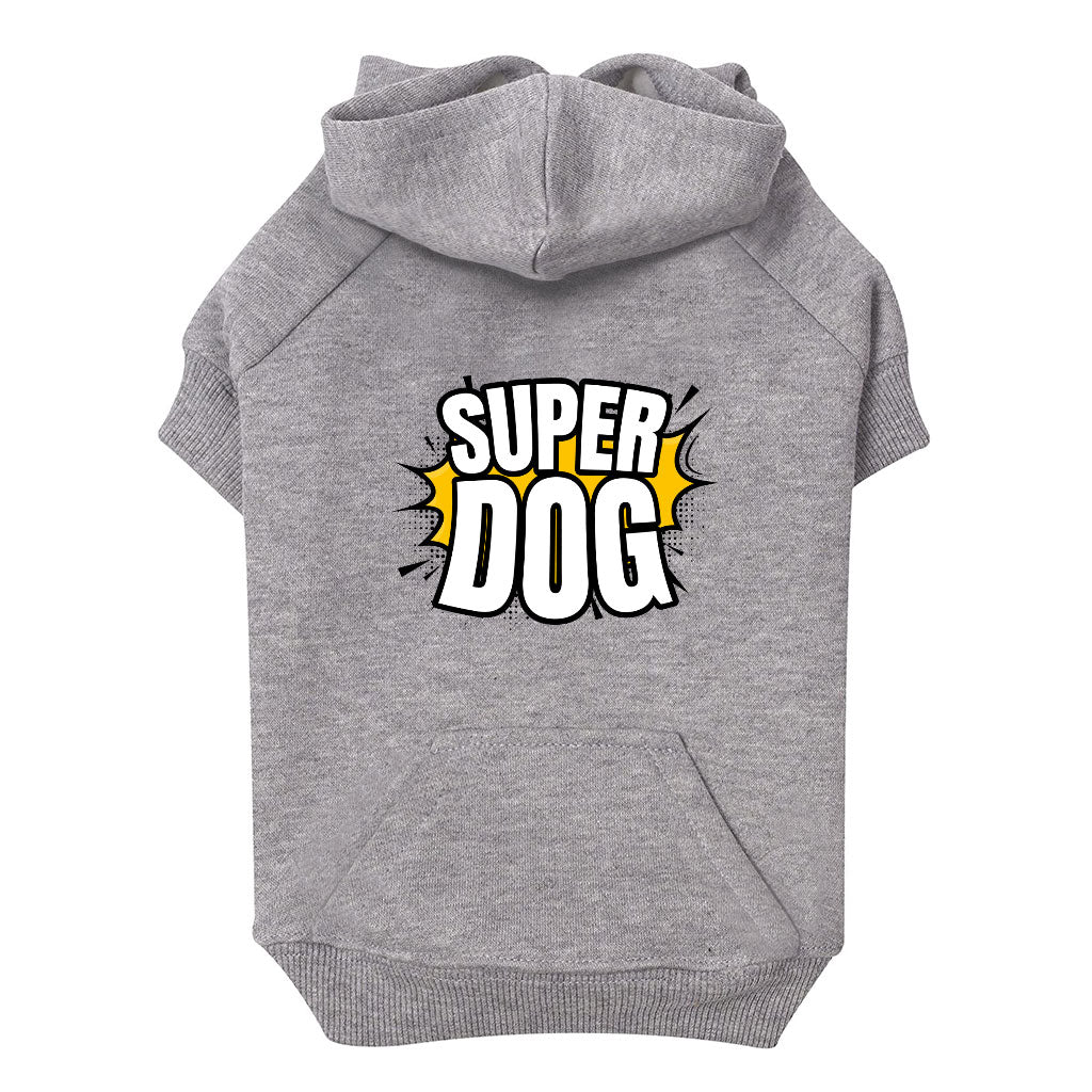 Super Dog Hoodie with Pocket - Colorful Dog Coat - Graphic Dog Clothing