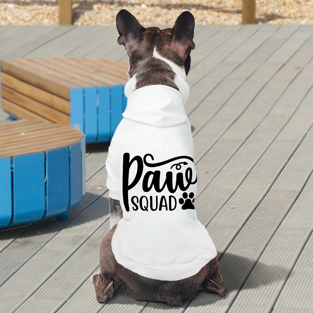 Paw Squad Dog Hoodie - Graphic Dog Coat - Unique Dog Clothing