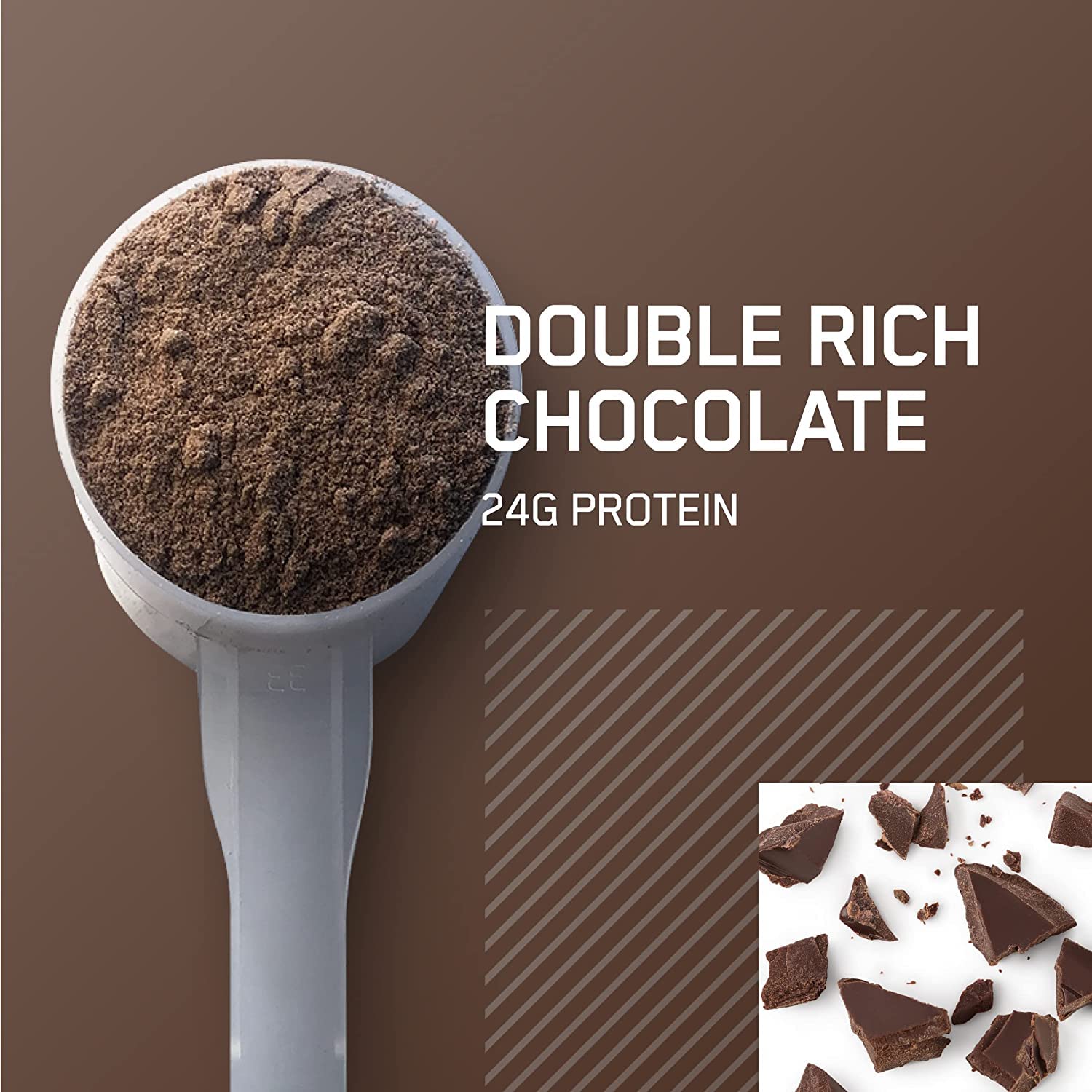 Optimum Nutrition Gold Standard 100% Whey Protein Powder, Double Rich Chocolate, 2 Pound (Packaging May Vary)